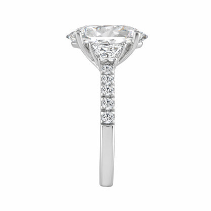 2-3/4ctw Certified Elongated Lab Grown Diamond Engagement Ring