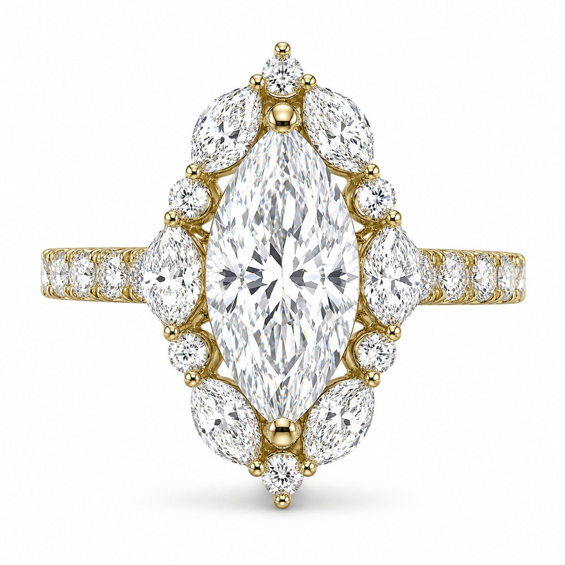 2.5ctw Certified Lab Grown Diamond Halo Engagement Ring