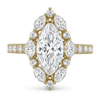 2.5ctw Certified Lab Grown Diamond Halo Engagement Ring