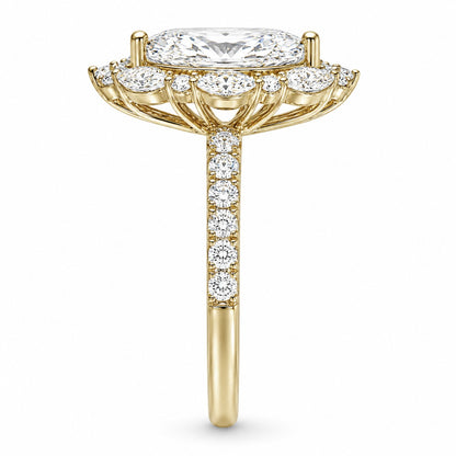 2.5ctw Certified Lab Grown Diamond Halo Engagement Ring