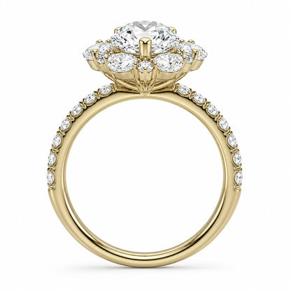 2.5ctw Certified Lab Grown Diamond Halo Engagement Ring