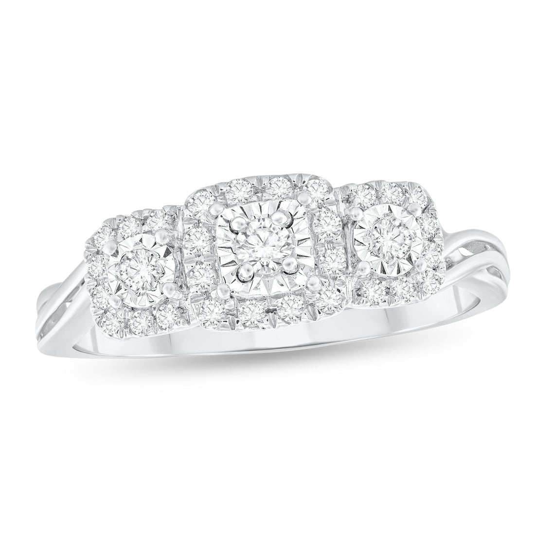 1/4ctw Diamond Cluster Halo Ring