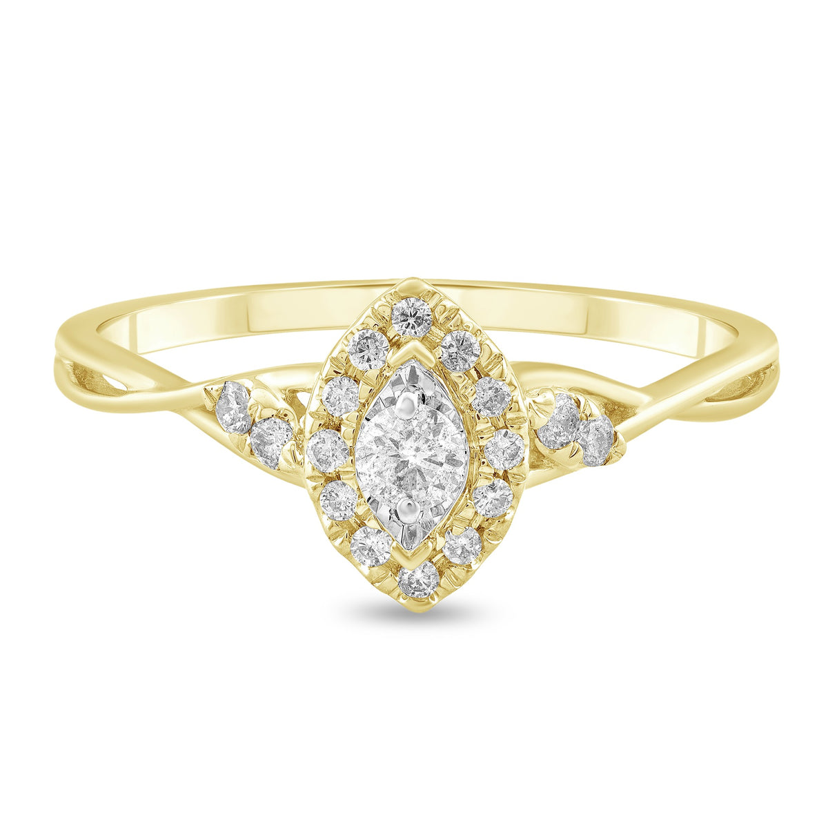 1/5ctw Diamond Halo Ring
