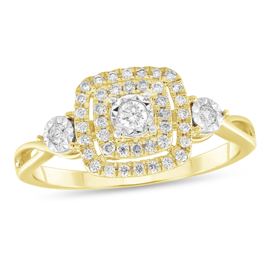 1/4ctw Diamond Halo Ring