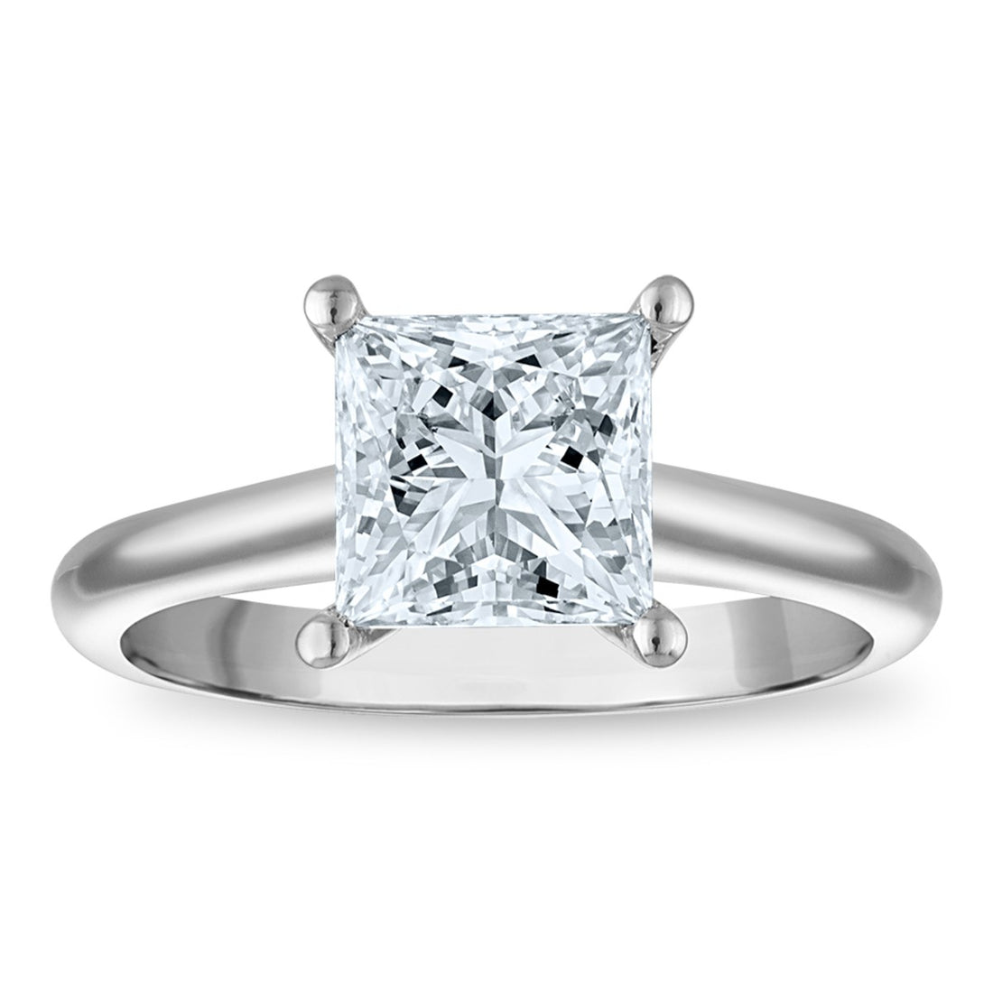 4ct 8X Certified Lab Grown Diamond Solitaire Engagement Ring