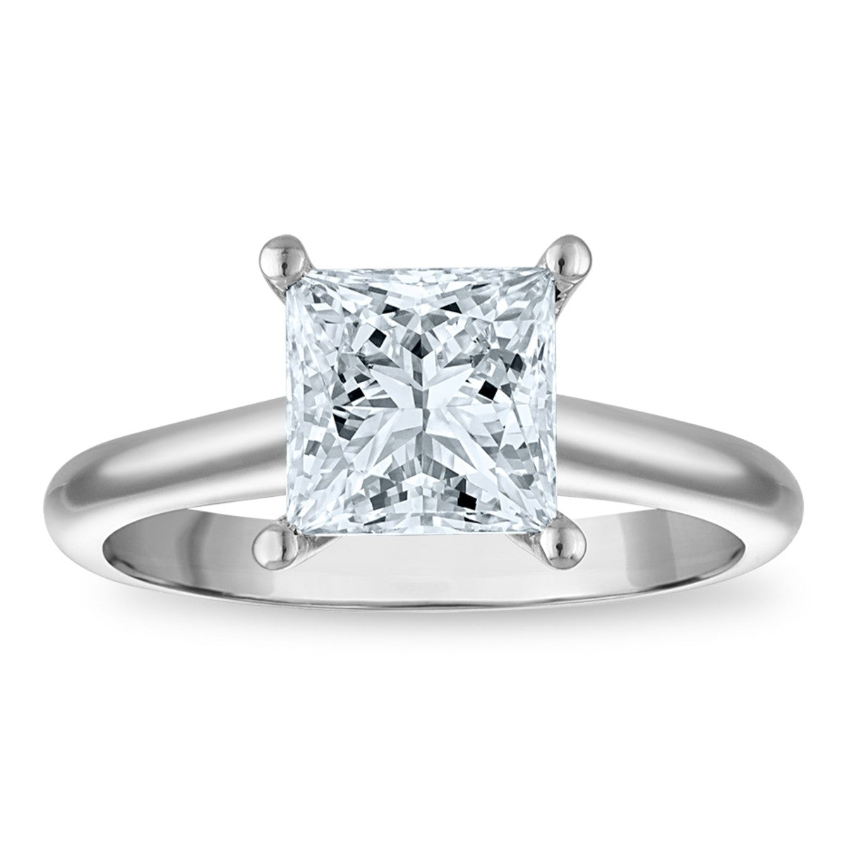 4ct 8X Certified Lab Grown Diamond Solitaire Engagement Ring