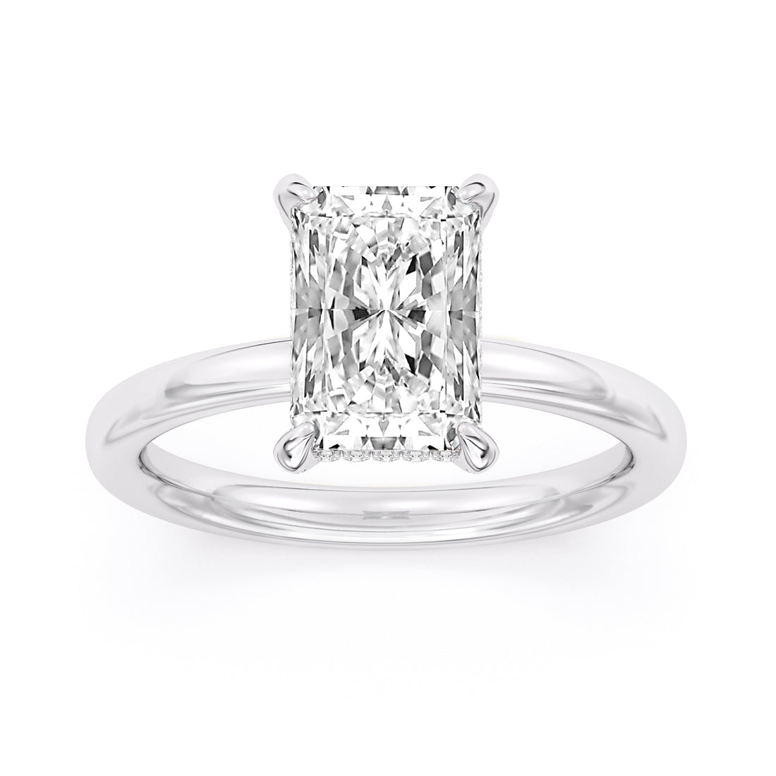 2.69ctw Certified Lab Grown Diamond Hidden Halo Engagement Ring