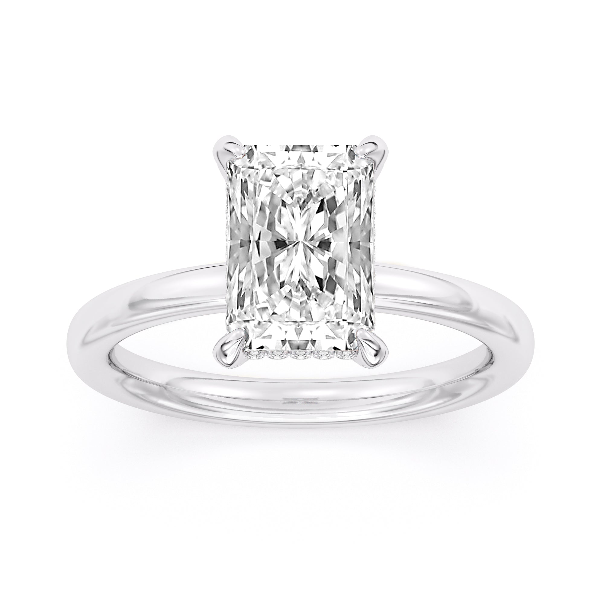 2.69ctw Certified Lab Grown Diamond Hidden Halo Engagement Ring