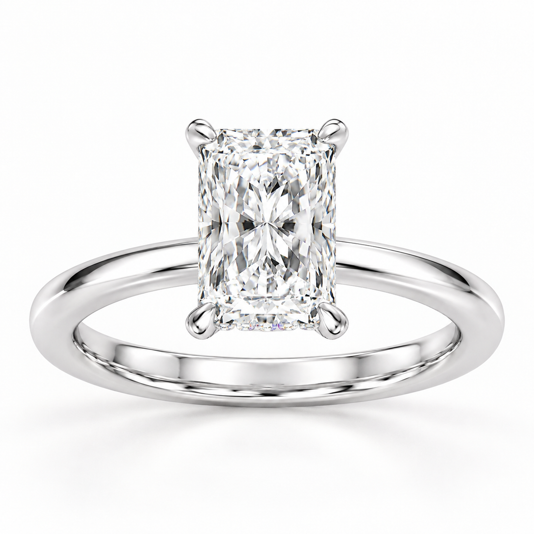 2.69ctw Certified Lab Grown Diamond Hidden Halo Engagement Ring