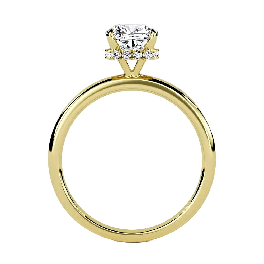 2-1/8ctw Certified Lab Grown Diamond Ribbon Halo Engagement Ring