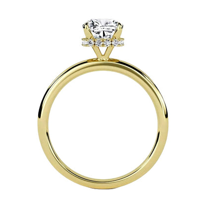 2-1/8ctw Certified Lab Grown Diamond Ribbon Halo Engagement Ring