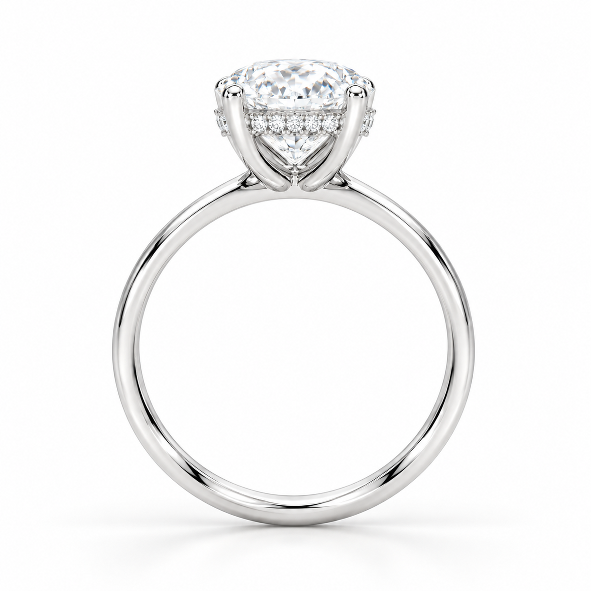 2.10ctw Certified Lab Grown Diamond Hidden Halo Engagement Ring