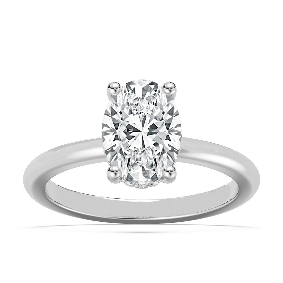 2.10ctw Certified Lab Grown Diamond Hidden Halo Engagement Ring