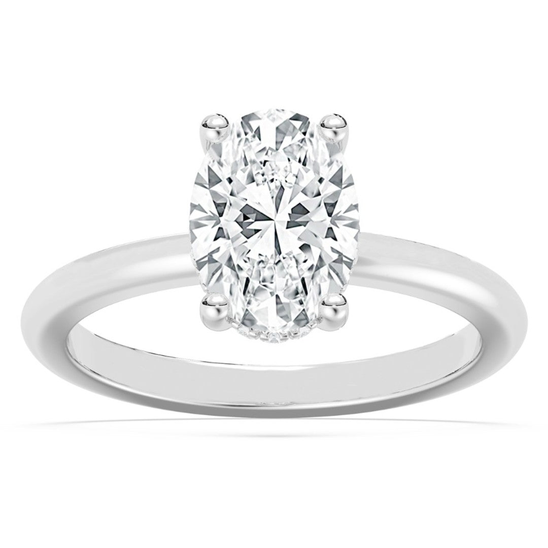 2.10ctw Certified Lab Grown Diamond Hidden Halo Engagement Ring