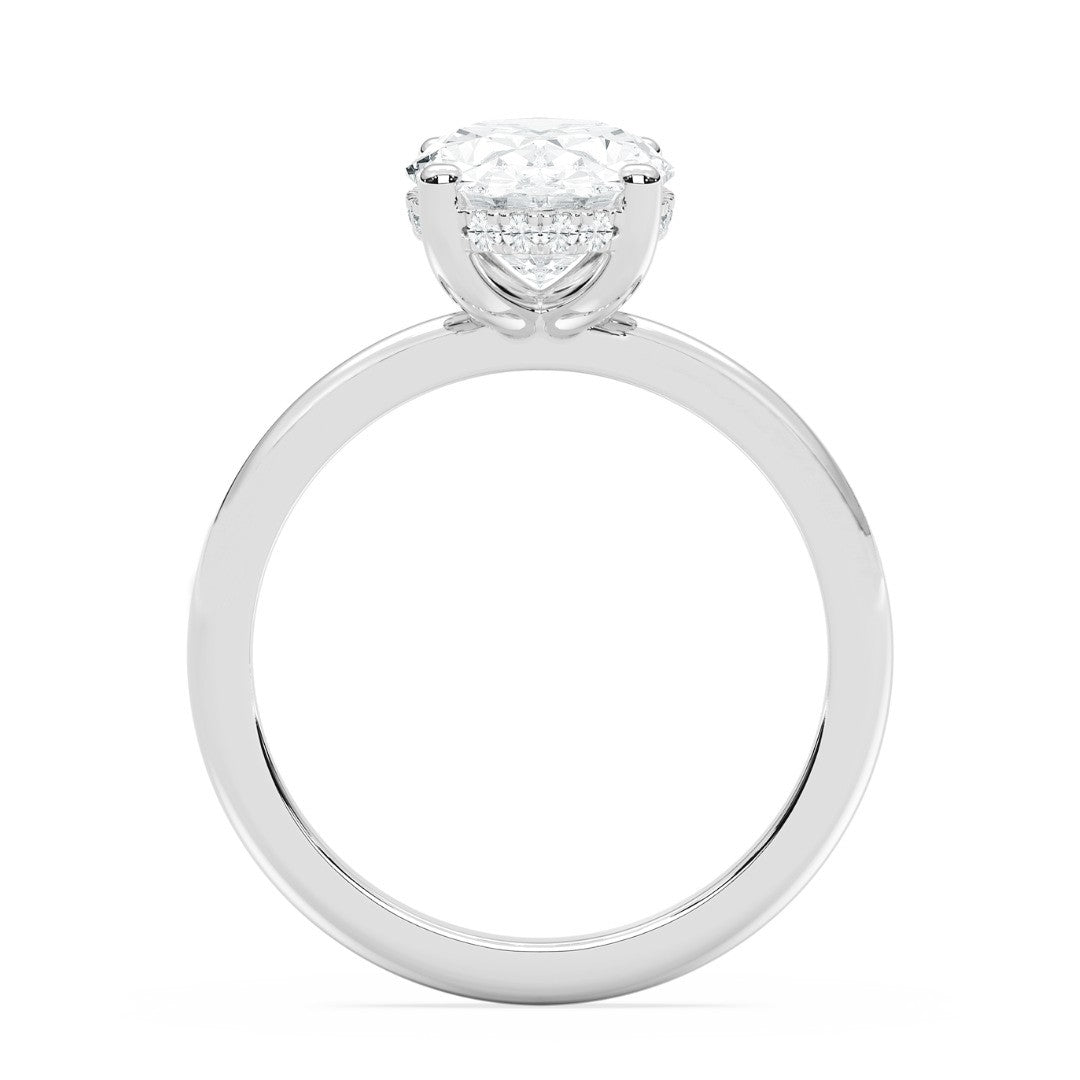 3.10ctw Certified Lab Grown Diamond Hidden Halo Engagement Ring