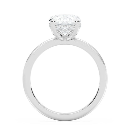 3.10ctw Certified Lab Grown Diamond Hidden Halo Engagement Ring