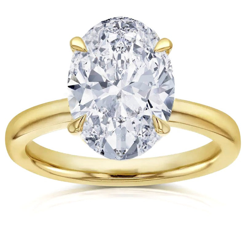 5ct Certified Lab Grown Diamond Solitaire Engagement Ring