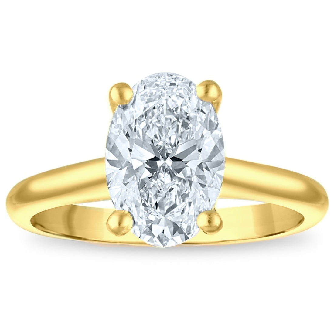 4ct 8X Certified Lab Grown Diamond Solitaire Engagement Ring