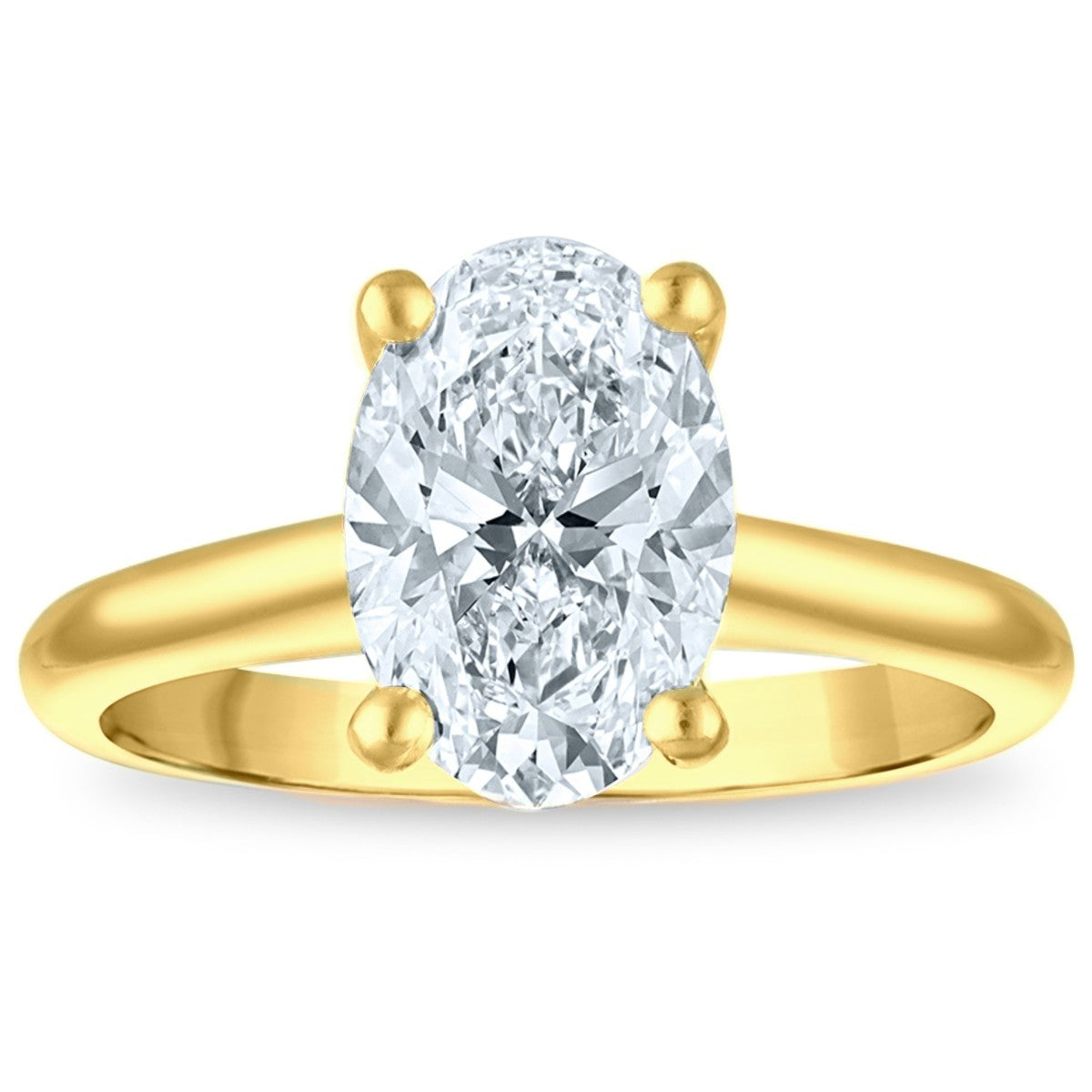 4ct 8X Certified Lab Grown Diamond Solitaire Engagement Ring