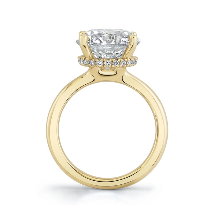 3.10ctw Certified Lab Grown Diamond Ribbon Halo Engagement Ring