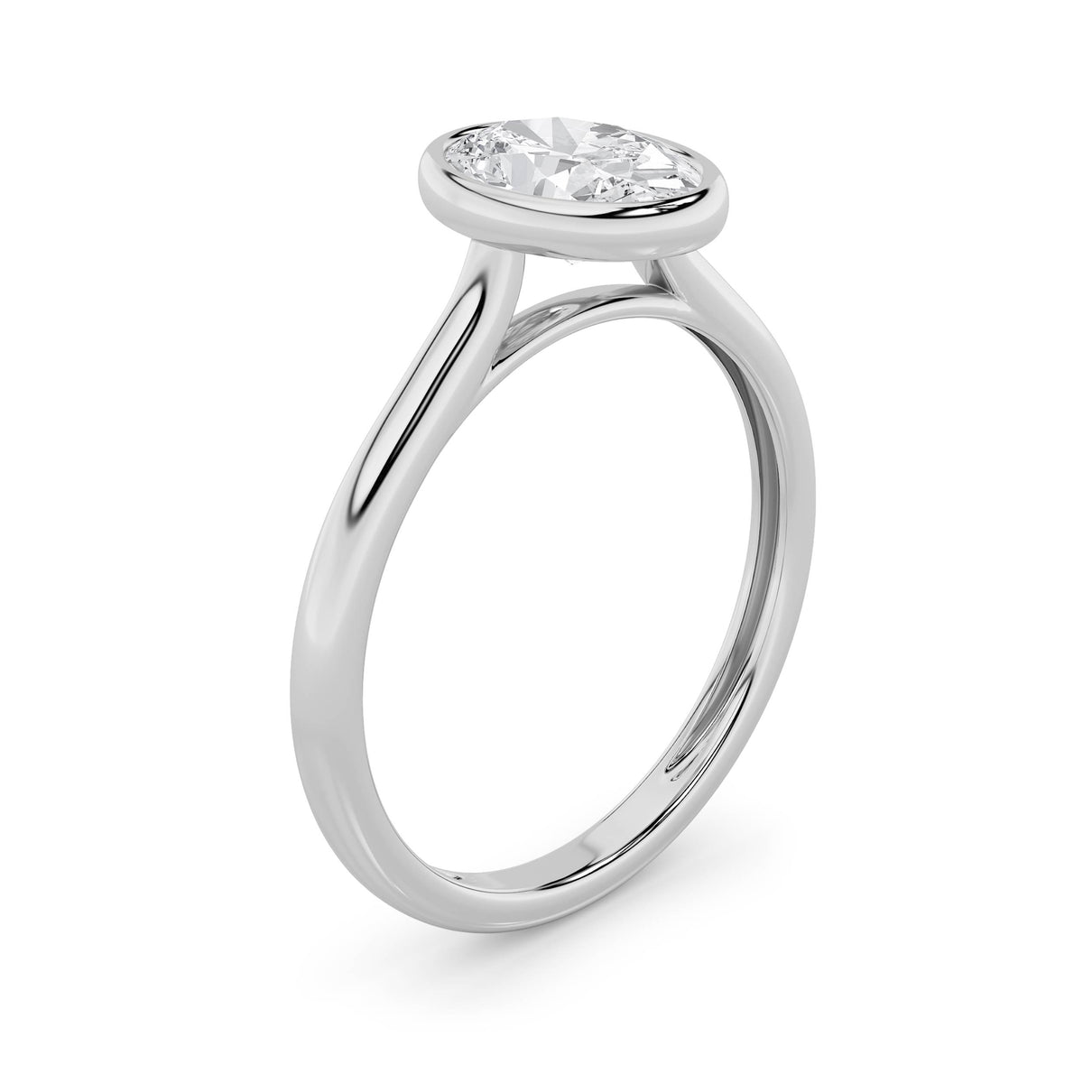 1ct Certified Lab Grown Diamond Solitaire Engagement Ring