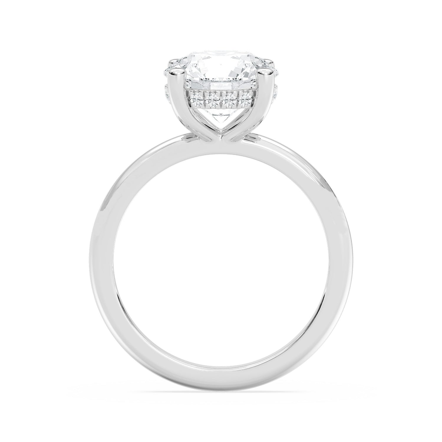 3.10ctw Certified Lab Grown Diamond Hidden Halo Engagement Ring