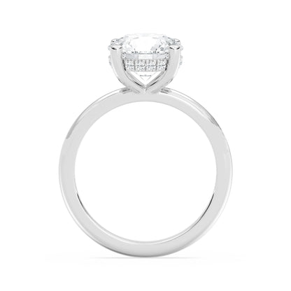 3.10ctw Certified Lab Grown Diamond Hidden Halo Engagement Ring