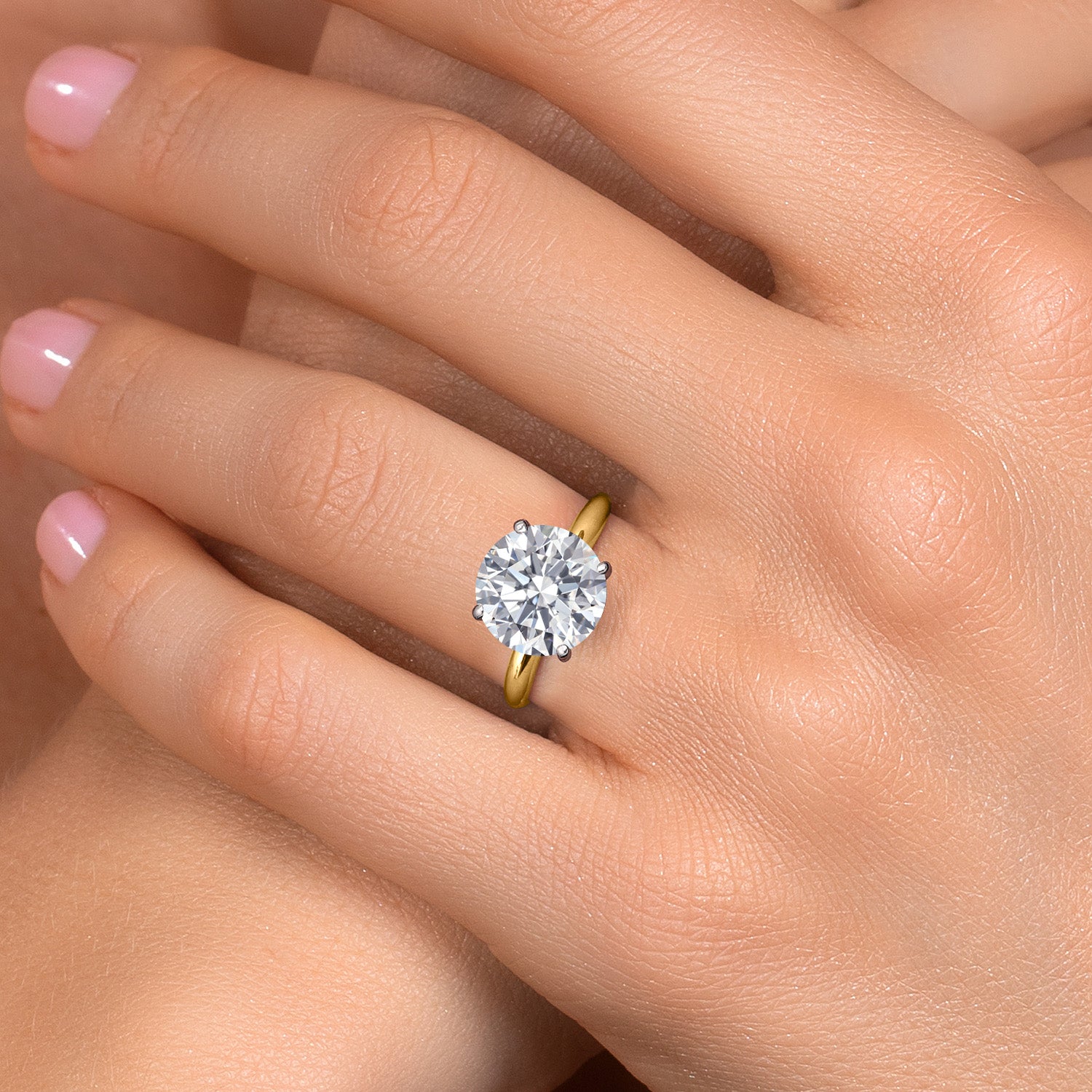 5ct Certified Lab Grown Diamond Solitaire Engagement Ring