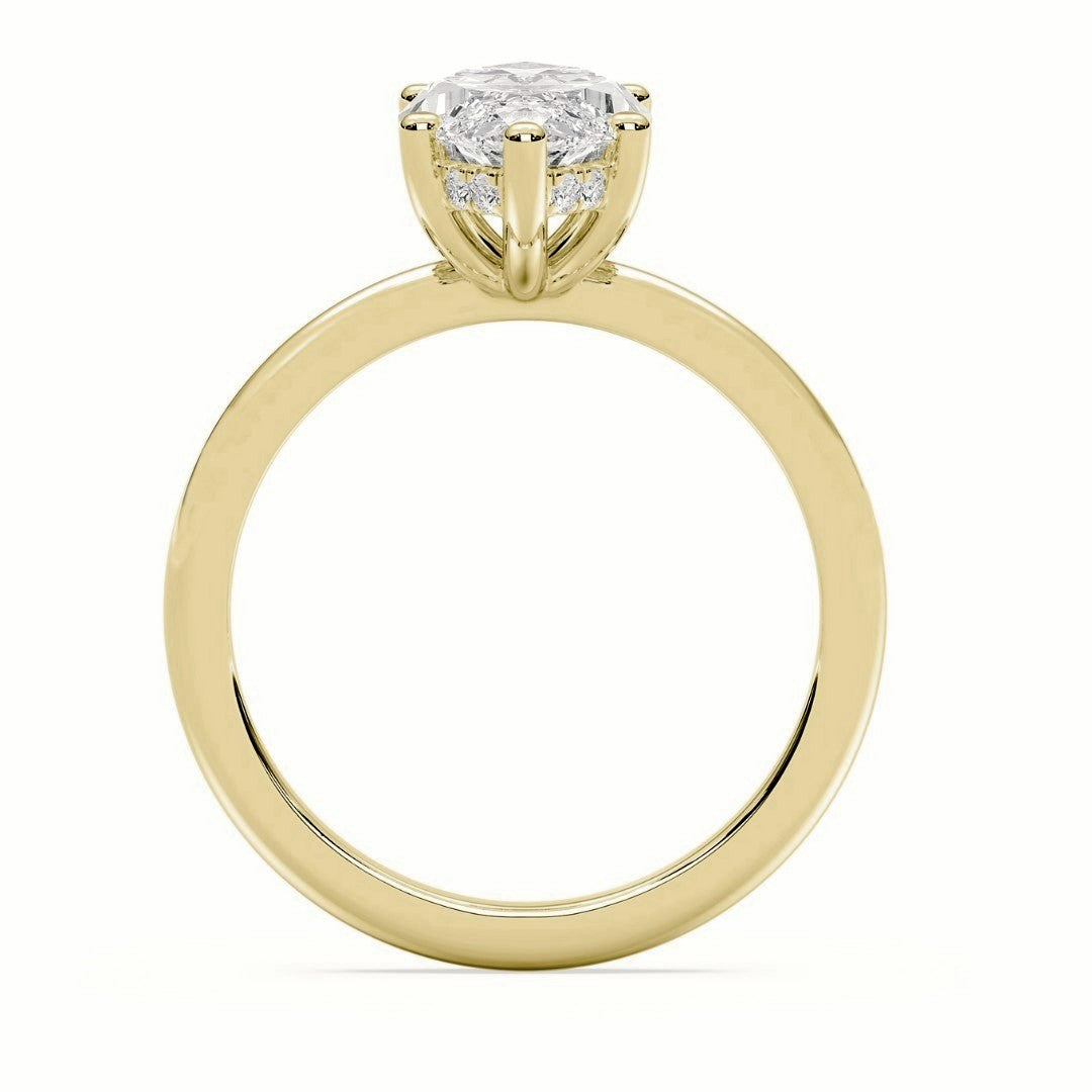 3.10ctw Certified Lab Grown Diamond Hidden Halo Engagement Ring