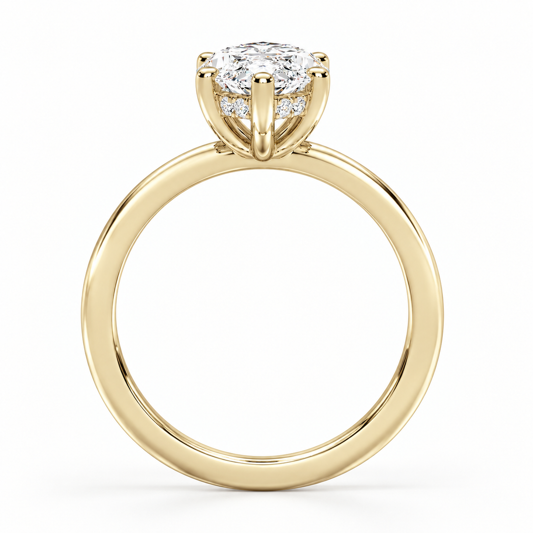 3.10ctw Certified Lab Grown Diamond Hidden Halo Engagement Ring