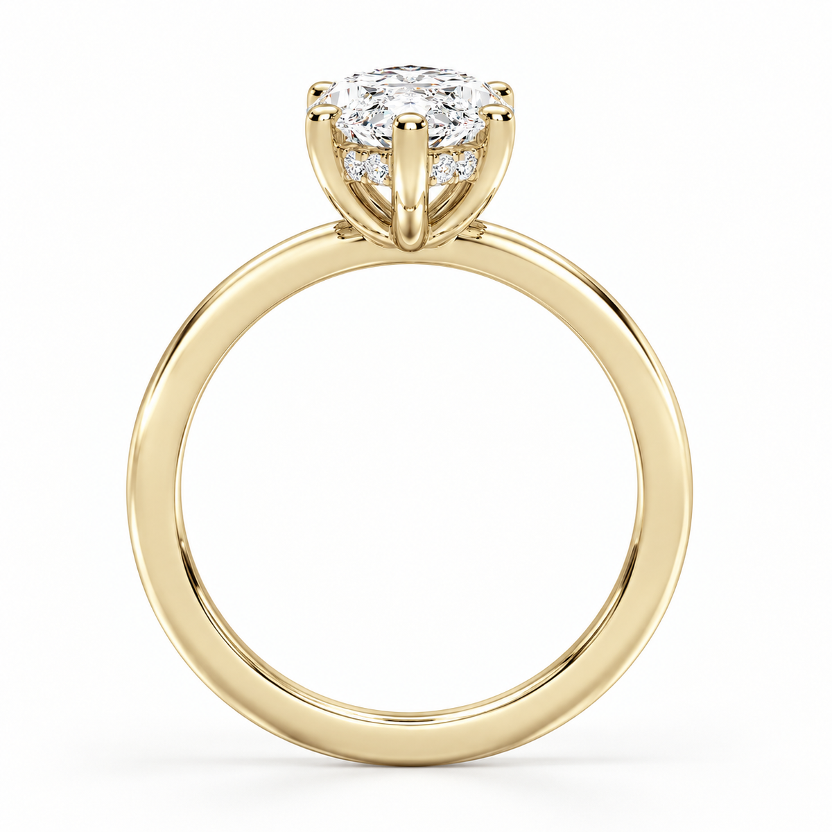3.10ctw Certified Lab Grown Diamond Hidden Halo Engagement Ring