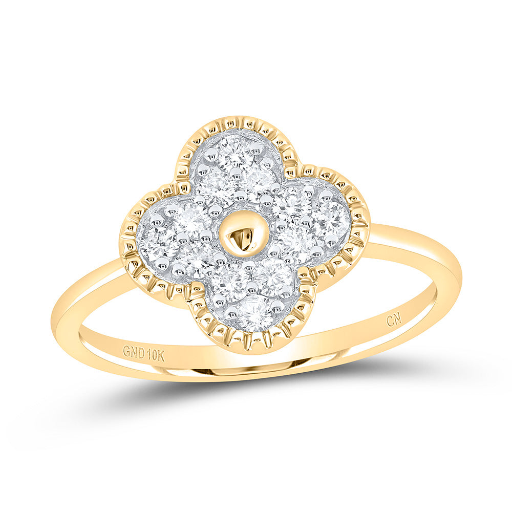 1/3ctw Diamond Clover Ring