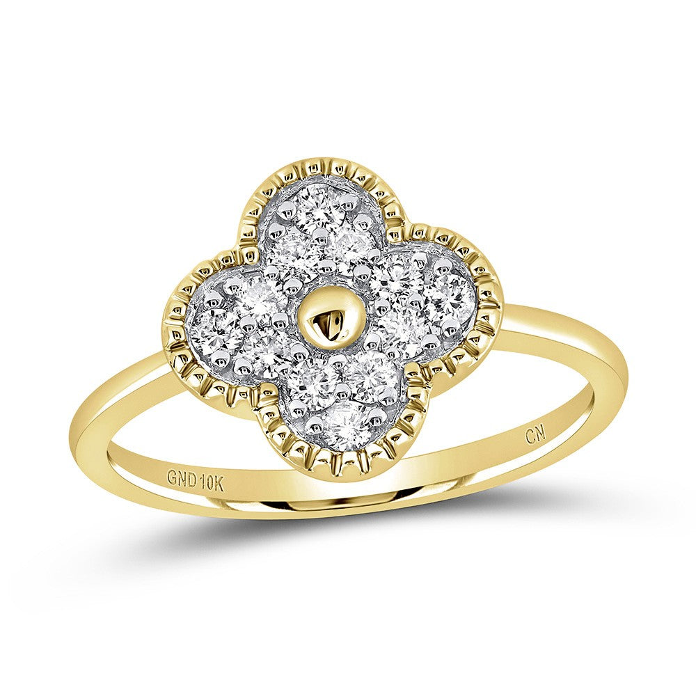 1/3ctw Diamond Clover Ring