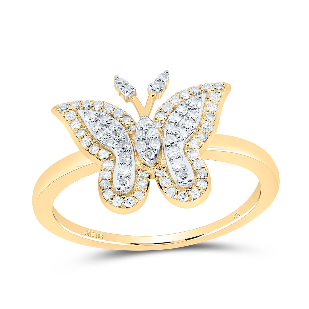 1/4ctw Diamond Butterfly Ring