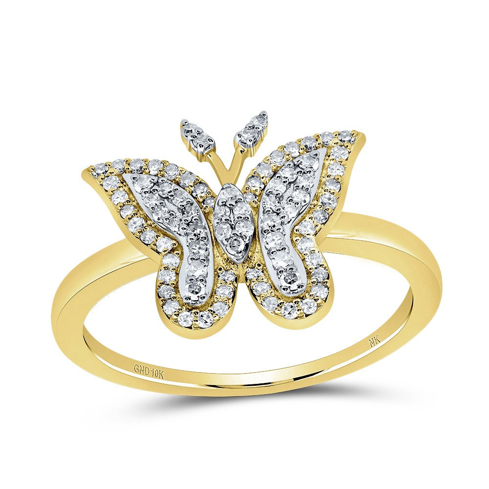 1/4ctw Diamond Butterfly Ring