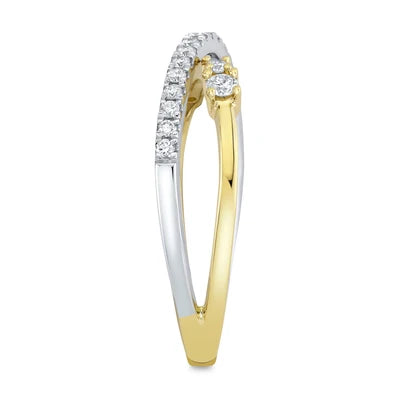 Shy Creation .26ctw Diamond X Band
