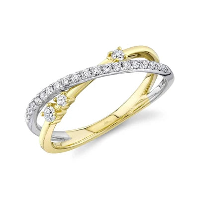 Shy Creation .26ctw Diamond X Band