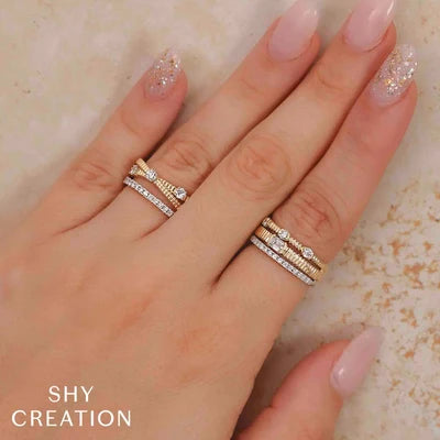 Shy Creation .50ctw Diamond Bridge Ring