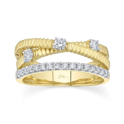 Shy Creation .50ctw Diamond Bridge Ring