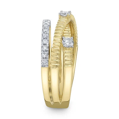 Shy Creation .50ctw Diamond Bridge Ring