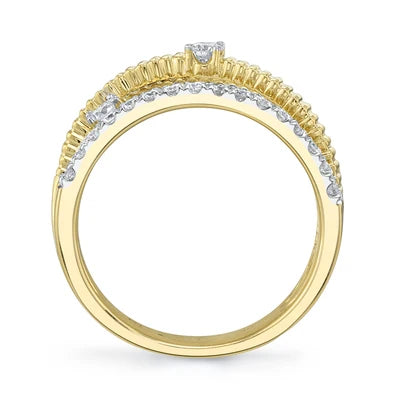 Shy Creation .50ctw Diamond Bridge Ring