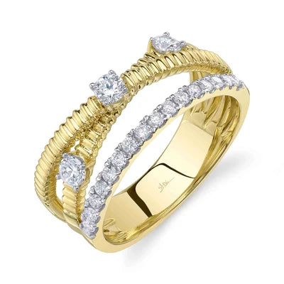 Shy Creation .50ctw Diamond Bridge Ring