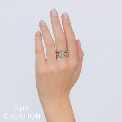 Shy Creation .62ctw Diamond Twist Ring
