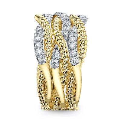 Shy Creation .62ctw Diamond Twist Ring