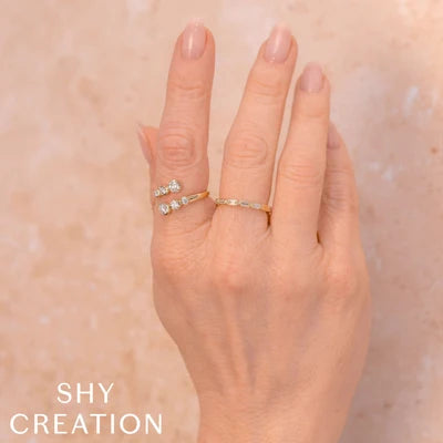 Shy Creation .76ctw Diamond Bypass Ring