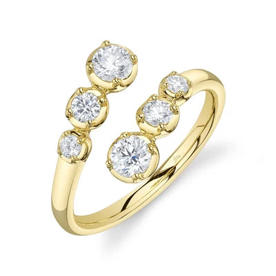 Shy Creation .76ctw Diamond Bypass Ring