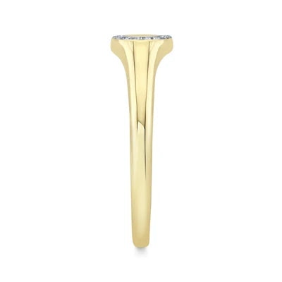Shy Creation .05ctw Diamond Signet Ring