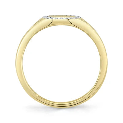 Shy Creation .05ctw Diamond Signet Ring