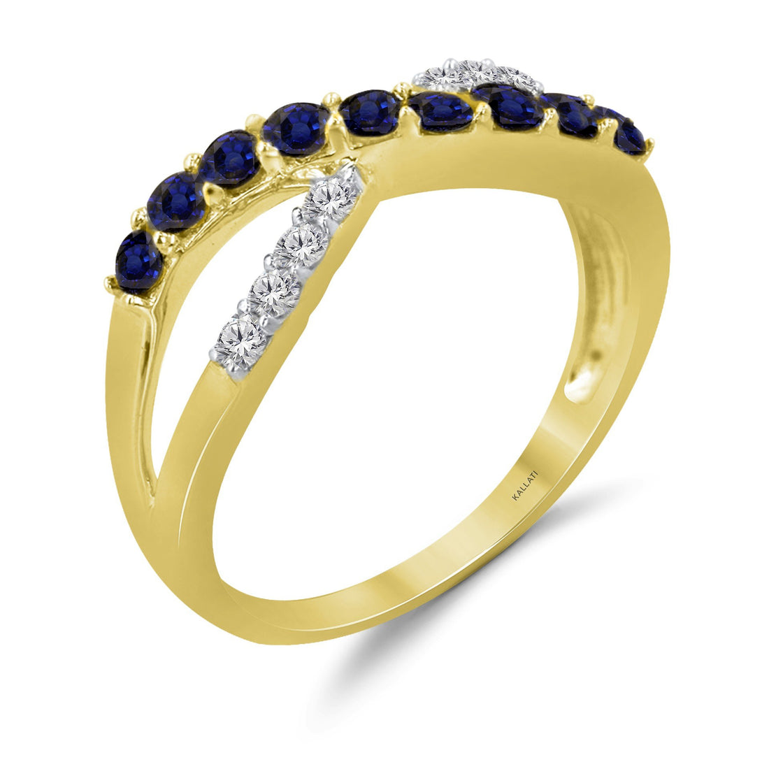 Kallati Sapphire Diamond Crossover Band
