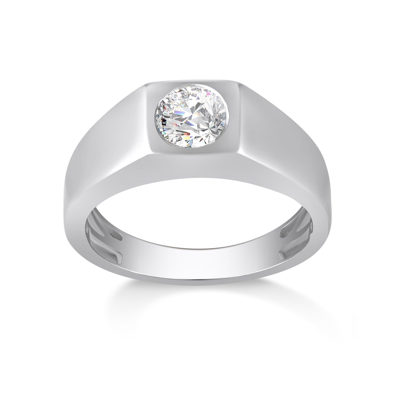 Men's 1ct Lab Grown Diamond Solitaire Ring – Saslow's Henebry's